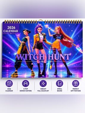 2026 K-Pop Demon Hunters Spiral Calendar